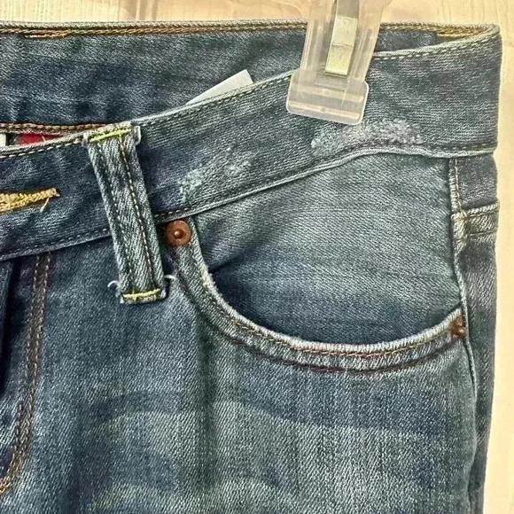 Lucky Brand Lola Straight Light wash Jeans Size 4/27 Ladies Denim Distressed - Picture 4 of 8